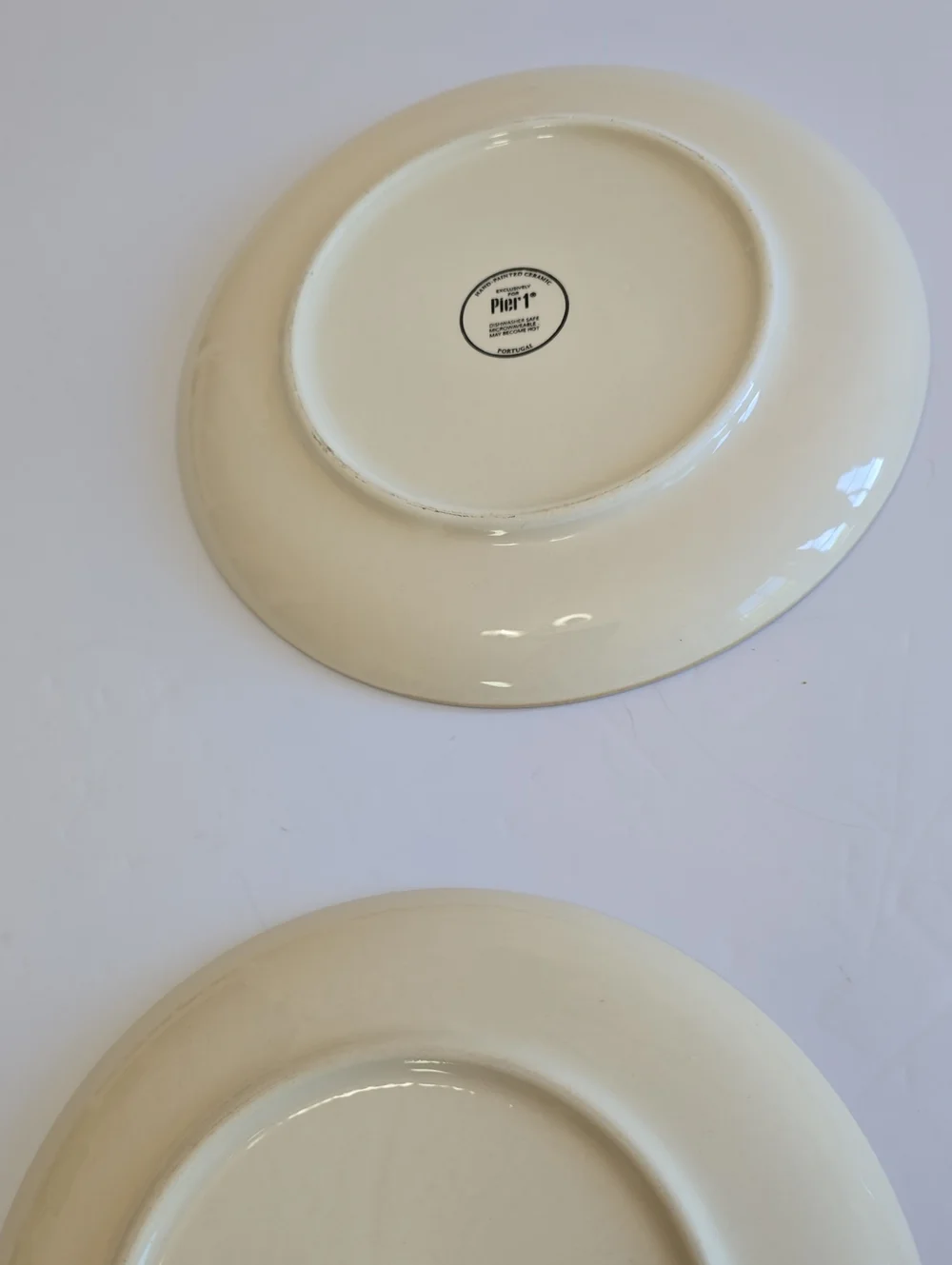 Pier 1 Set Of 4 Moody Blooms Floral Salad Plates Handpainted Ceramic Portugal
